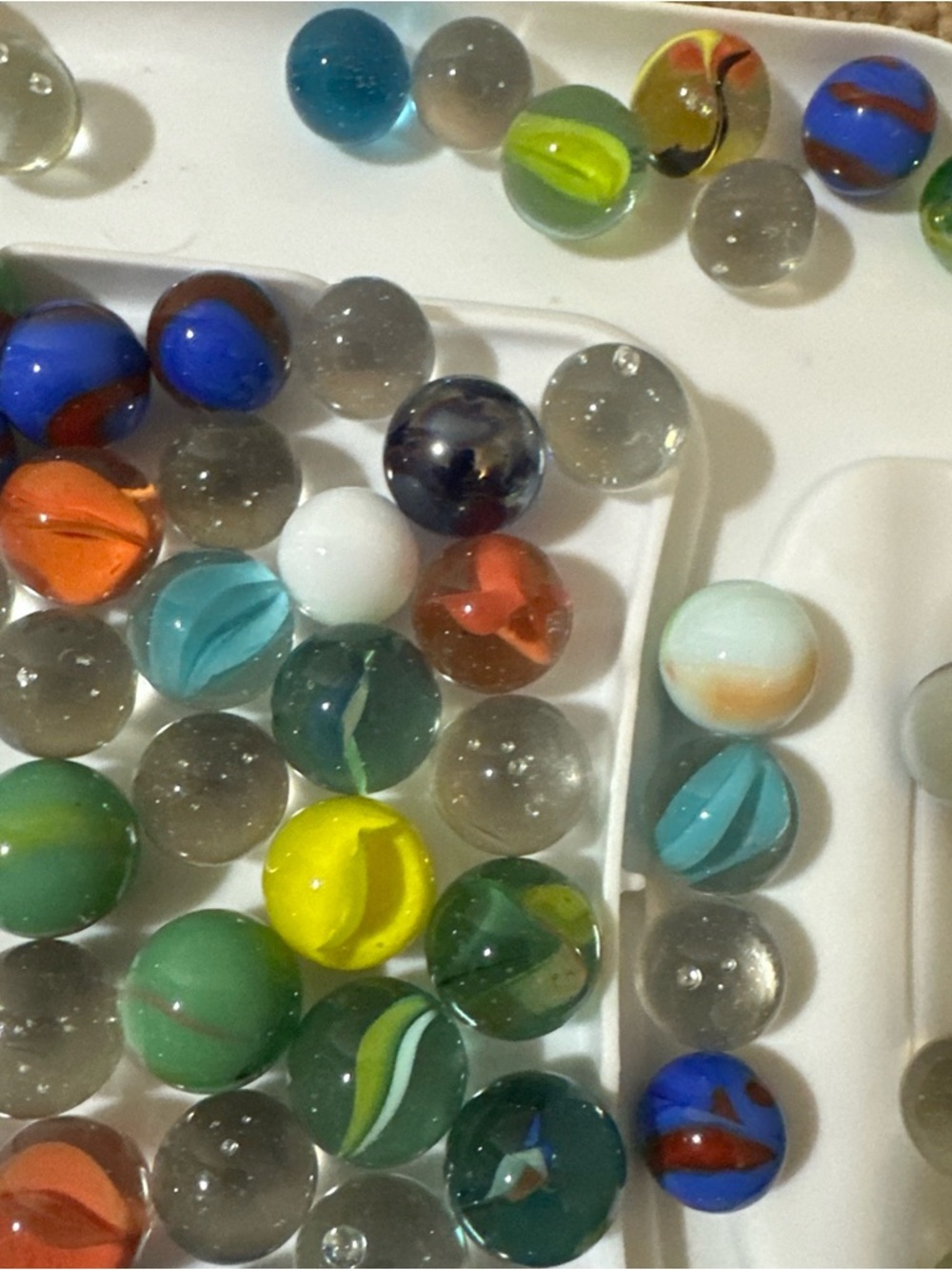 Lot Of Marbles Various Sizes Assorted Colors - Picture 4 of 7